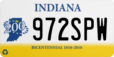 IN license plate 972SPW