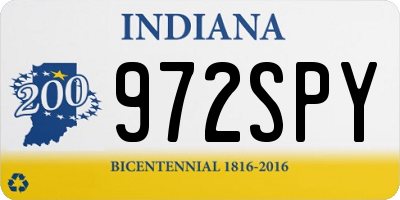 IN license plate 972SPY