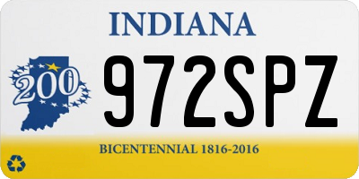 IN license plate 972SPZ