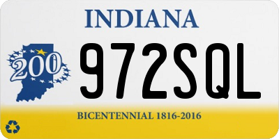 IN license plate 972SQL