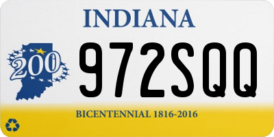 IN license plate 972SQQ