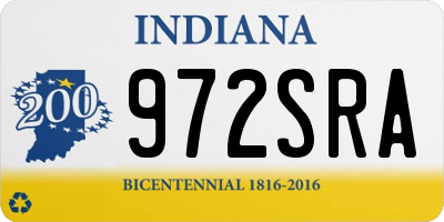 IN license plate 972SRA