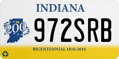 IN license plate 972SRB