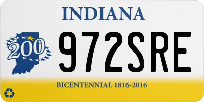 IN license plate 972SRE
