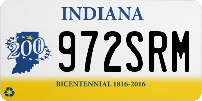 IN license plate 972SRM