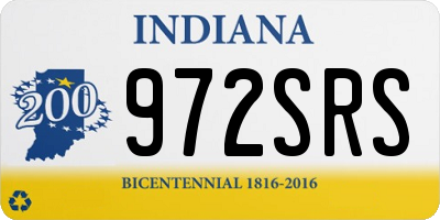 IN license plate 972SRS