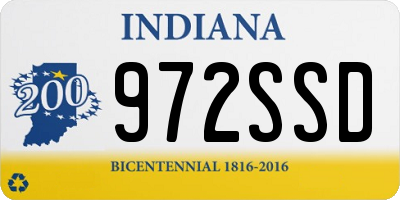 IN license plate 972SSD