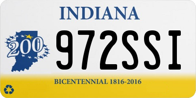 IN license plate 972SSI