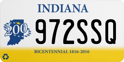 IN license plate 972SSQ