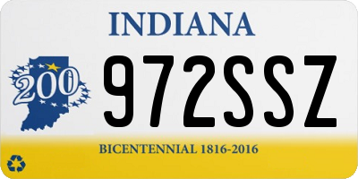 IN license plate 972SSZ