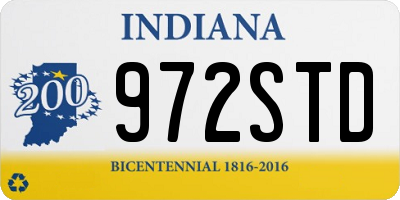 IN license plate 972STD