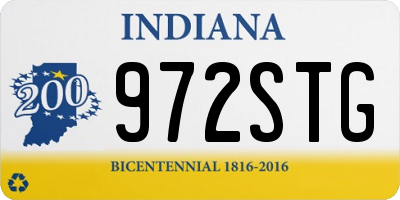 IN license plate 972STG