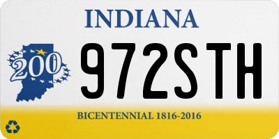 IN license plate 972STH