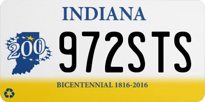 IN license plate 972STS