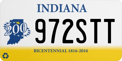 IN license plate 972STT