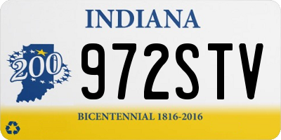 IN license plate 972STV