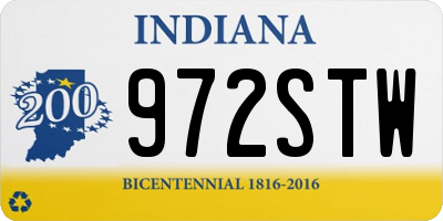 IN license plate 972STW