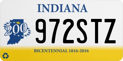 IN license plate 972STZ