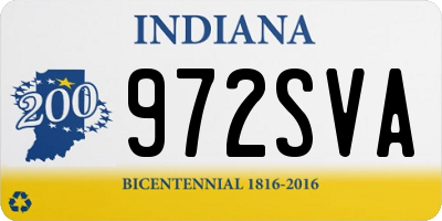 IN license plate 972SVA