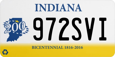 IN license plate 972SVI