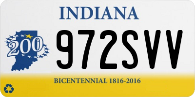 IN license plate 972SVV