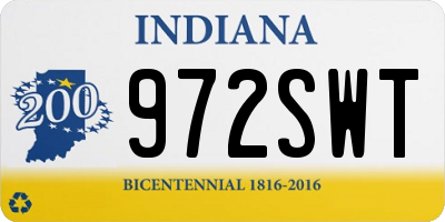IN license plate 972SWT