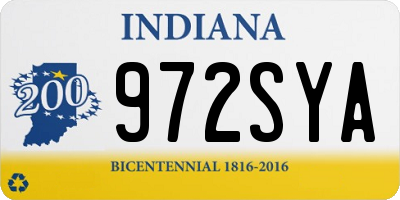 IN license plate 972SYA