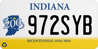 IN license plate 972SYB