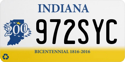 IN license plate 972SYC