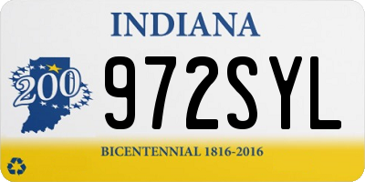 IN license plate 972SYL
