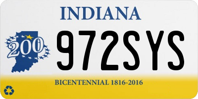 IN license plate 972SYS