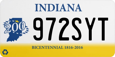 IN license plate 972SYT