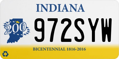 IN license plate 972SYW