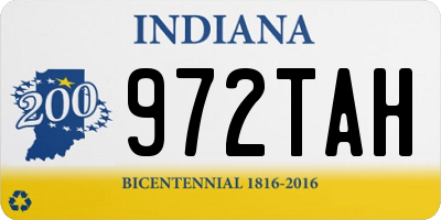 IN license plate 972TAH