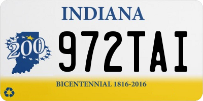 IN license plate 972TAI