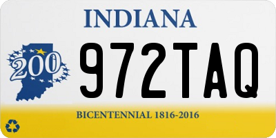 IN license plate 972TAQ