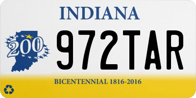 IN license plate 972TAR