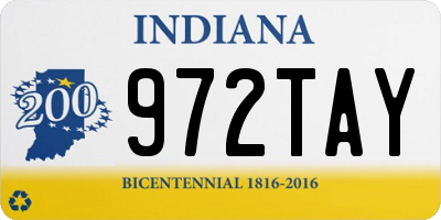IN license plate 972TAY
