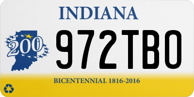 IN license plate 972TBO