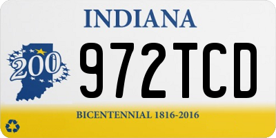 IN license plate 972TCD