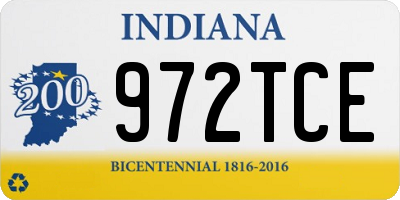 IN license plate 972TCE