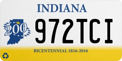 IN license plate 972TCI