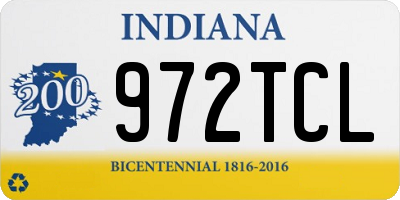 IN license plate 972TCL