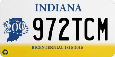 IN license plate 972TCM