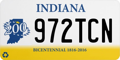 IN license plate 972TCN
