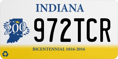 IN license plate 972TCR