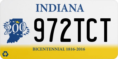 IN license plate 972TCT