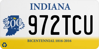 IN license plate 972TCU