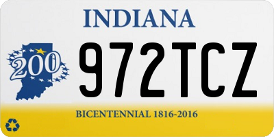 IN license plate 972TCZ