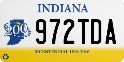 IN license plate 972TDA